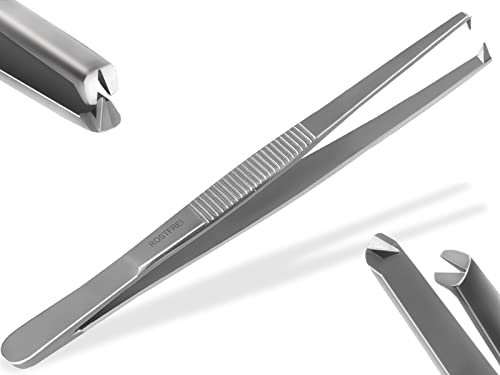 Exklusive Premium Terra Futterpinzette Aquarium Pinzette mit V 1:2 Zahnung aus gehärtetem rostfreiem Spezialstahl Große Auswahl 10,5-60 cm (13 cm)