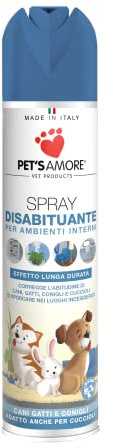 Pet's Amore - Disabituante per Interni per Cani e Gatti, Antigraffio ml 300 - Repellente per cani e gatti non bagna e non macchia