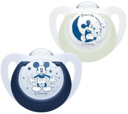 Nuk Star Mickey Night Silicone Pacifier_ 6-18M (x2 units)