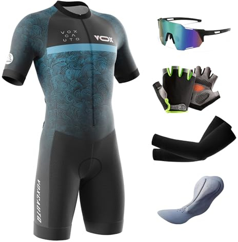 Men's Cycling Skinsuit,Triathlon Suit Men Trisuit for Swimming,Running,Men's Cycling Skinsuit (Typ-1,L)