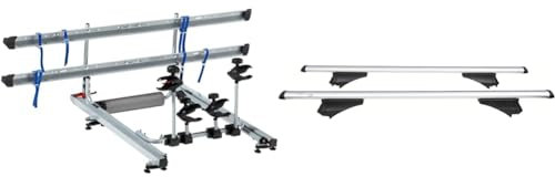 Fischer Dachlift Fahrradträger für 2 Fahrräder, Dachfahrradträger fürs Autodach & Relingträger CrossLine L, für Fahrradträger, Dachboxen oder Skihalter