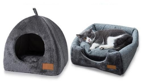 Generico Cuccia Gatto Chiusa, Cuccia Chiusa Cane Interno, Casetta Gatto, Cuccia per Cani Removibile Traspirante per Interni per Gatti, Cani, Gattini E Piccoli Animali Domestici