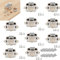 TOOSOAR 10 Piezas Cerradura de Pestillo con BotóN Pulsador,Cerradura de mueble 14-16mm,para Rv, Barco, Yate, Autocaravana, Armario, Puerta, Armario(Níquel perlado)