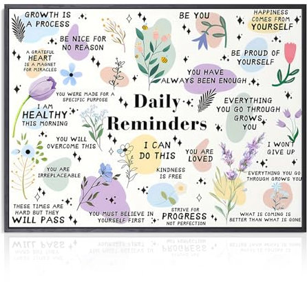 Dazzlewall Poster d' Arte Murale Motivational Daily Reminder, Stampe di Affermazioni Positive, Poster Murale con Citazioni Ispirative per la Decorazione dell'Ufficio in Aula 30x40 cm Senza Cornice