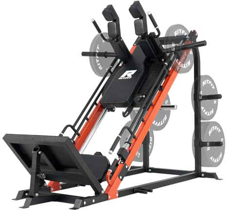 RitFit 3-in-1 Leg Press Hack Squat Machine for Home Gym, 1500LB Capacity, Compact Space-Saving Design with Multiple Hack Squat & Leg Press Angles