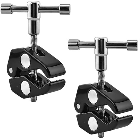 ZHUDALA 2 morsetti per treppiedi a testa sferica per fotocamere Super Clamps – Magic Arm con clip filettate 1/4 e 3/8 per flash, treppiede, monitor LCD e luci a LED