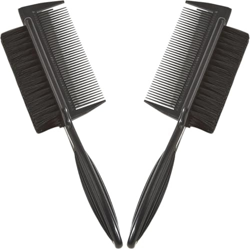 JOINPAYA Cepillo de Pelo Profesional Doble Cara 2 Unidades Tamaño Pequeño Cerdas de Nailon Resistentes para Hombres y Mujeres Uso en Peluquería y Barbería Limpieza y Peinado Fácil Manejo