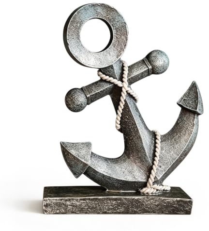 Taurion Figura De Ancla Náutica Vintage Escandinava, Decoración De Mesa De Resina, Diseño De Ancla Hecho A Mano, Estilo Marítimo Para Sala De Estar