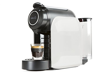 Delta Q - Qool Evolution Blanca - Cafetera para Cápsulas Delta Q - Sencilla y Practica - Diseño Elegante y Fácil de Usar - Potencia 1200 W - Dimensiones 152 x 281 x 374 mm