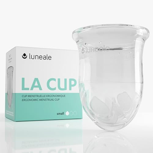 La Cup Luneale - coppetta mestruale - design ergonomico esclusivo creato con ostetriche - fabbricazione francese - 100% silicone medico al platino (S - Flusso leggero/medio)
