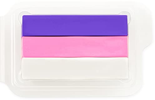 Snazaroo 1117001 Barnsmink Split Cake Mini Set Flora, 3 vattenbaserade sminkfärger, lätt att tvätta, hudvänlig för karneval, halloween – färger: Lila, rosa, vit