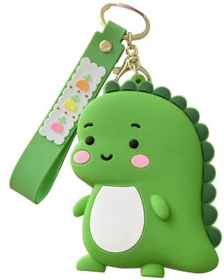 XLCTT Cute Cartoon Coin Wallet For Backpack Decoration Animal Keychain Keyring Wallet With Silicone Strap Cute Pendant Mini Zipper Bag Suitable(Z-2), Z-2