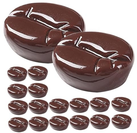 ifundom 20pcs Realistic Simulated Coffee Beans Decaffeinated Fake Beans for Diy Decor Party Props Photo Studio Accessory