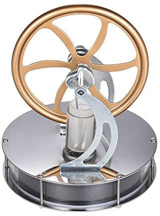 Vislone Stirling Engine,Low Temperature Stirling Engine Motor Model Steam Heat Electricity Generator Machine Education Model DIY Kits