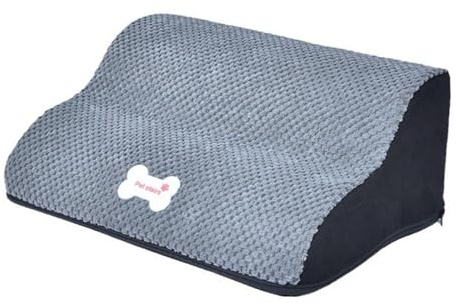 Folpus Rampes d'escalier pour Chiens, échelle Extra Large pour Animaux de Compagnie, marches antidérapantes pour Animaux de Compagnie, canapé-lit, Gris 15 cm de Hauteur