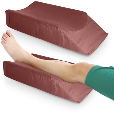 Sonhomay Cuscino per elevazione delle gambe, cuscino a cuneo a forma di U, cuscino poggiagambe ad alta densità, cuscino di supporto per il ginocchio per il recupero del sonno