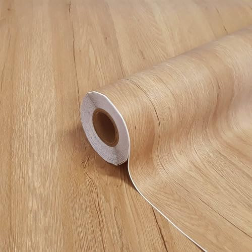 DIMEX Pellicola plastificata autoadesiva, 90 x 210 cm, ultra resistente, effetto cemento, pellicola decorativa per mobili, porte, cucine, armadi, tavoli (rovere medio)