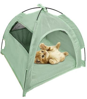 Kapler Tipi-Zelt für Haustiere – Abnehmbares und Waschbares Hundezelt mit Kissen für Hunde und Katzen 70 * 70 * 60cm