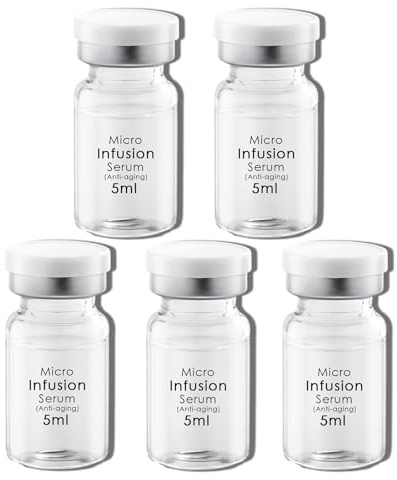 Anti-Aging Serum 5 ml, Hyaluronsäure-Serum Ampullen für Feuchtigkeitspflege, glättet feine Linien, All-in-One Micro Hydra Infusion System, für alle Hauttypen geeignet (5 ml x 5)