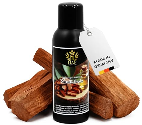 HAF Concentrato per sauna in legno di sandalo, 250 ml, profumo per sauna con oli essenziali naturali, infuso per sauna senza additivi artificiali, olio per sauna per un profumo intenso e duraturo