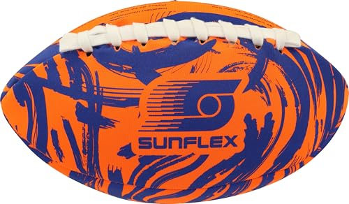Sunflex® Neopren American Football Funky Scribble | sehr griffig | Wurfei ideal Werfen und Fangen | Ball weich und leicht für Strand und Garten | extrem robust und für Jede Altersgruppe