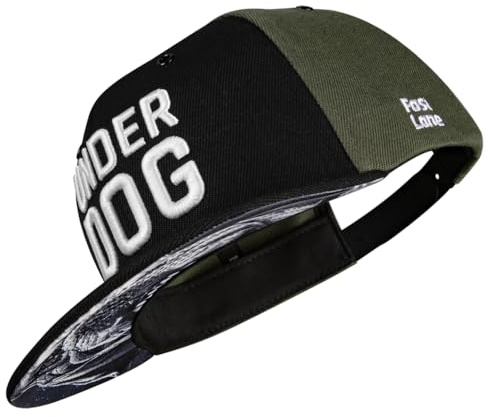 Nebelkind Cappellino Snapback da Uomo e Donna Underdog Taglia Unica OneSize Regolabile Unisex Cappellino di Alta Qualità Trendy Stile Streetwear Baseball-Cappello con Visiera Piatta, Taglia unica