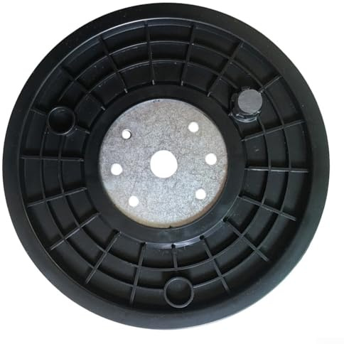 Zilimontt Ejercicio para correa de bicicleta, rueda de transmisión de disco de 24 cm de diámetro, 1,8 cm de grosor, pieza de repuesto de polea de plástico y metal, pieza de repuesto para fitness, para