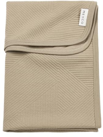 Meyco Baby Decke gestrickt Jacquard - Größe 75x100cm - TOG 0.5 - Kuscheldecke - Oeko Tex Zertifiziert - vielseitig einsetzbar - kuschelig & atmungsaktiv - Pure Taupe