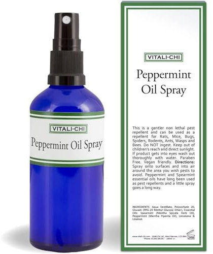 Vitali-Chi Peppermint Oil Spray | Air Freshener for Home | Insect Repellent | Pest Deterrent for Plants | 100 ml