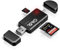 Gibot Tapez C Lecteur de Carte Mémoire, SD/Micro SD Lecteur de Carte et Micro USB OTG, USB 2.0 Adaptateur Lecteur de Carte Mémoire pour Samsung, Huawei, Smartphone Android, Macbook et PC