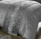 Red Rainbow Diamante & Crushed Velvet Bed Runner Sparkle Silver/Grey