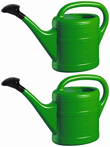 Gießkanne 5 L (2X) GRÜN Blumenkanne Gartengießkanne