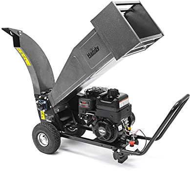 The Handy THPDS65 Petrol Garden Shredder Wood Chipper Heavy Duty 208cc Briggs & Stratton Engine with Electronic Ignition and Drum Mounted Twin Blades for Branches up to 60mm Dia - 2 Year Guarantee