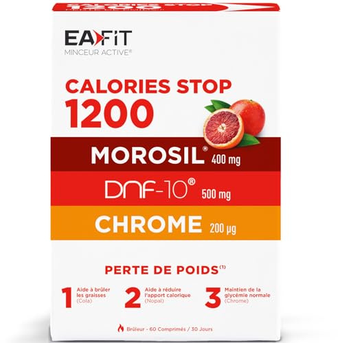 CALORIES STOP 1200 au MOROSIL - EAFIT - Minceur Morosil Perte de Poids - Bruleur de Graisse Puissant - Résultats Prouvés - FABRIQUÉ EN FRANCE - 60 comprimés