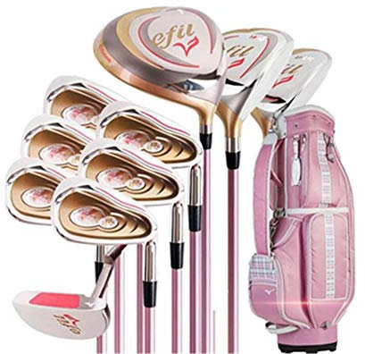 Präzises Damen-Golfschläger-Set für Rechtshänder, komplett, inklusive Titan-Treiber. Das Set enthält alle Schläger, die Sie brauchen, um loszulegen, sowie eine stilvolle Ergänzung