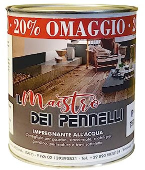 Impregnante legno esterni per ciclo cerato professionale ad acqua 750ml Maestro (Trasparente)