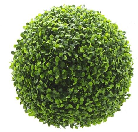 BONERVA Pack 2 Bolas BOJ Artificial Grande Arbusto Artificial para decoración y paisajismo | 36 cm diámetro | Bola Boj diseño estético para Decorar hogar o jardín