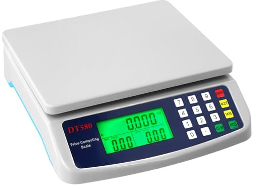 QWORK® Balance de cuisine électronique 40 kg, balance de cuisine numérique avec écran LCD, piles non incluses