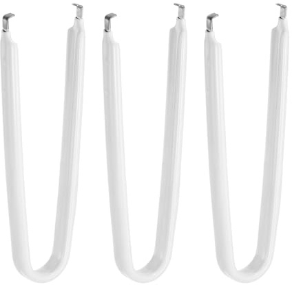 QUARKZMAN 3Pcs Extracteur de Puce Ic Extracteur en Forme de U en Acier Inoxydable avec Poignée en Vinyle Isolé Extracteur de Circuit Imprimé Outil D'Extraction de Puce pour Pcb, Blanc