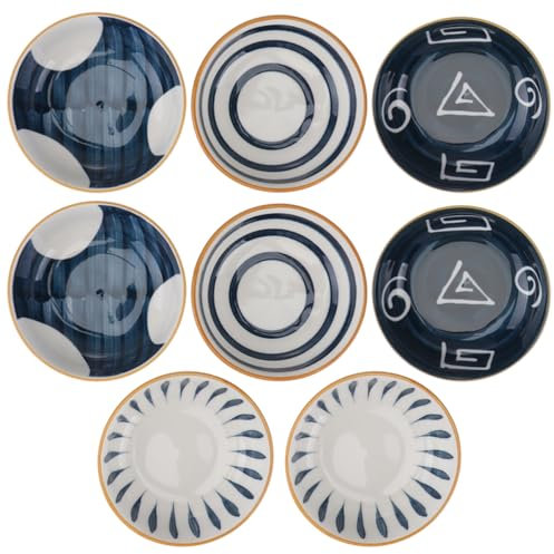 Garneck Set Di Ciotole Per Salse Giapponesi Da 8 Pezzi Mini Piatti Per Salse Ciotole Per Salse in Ceramica Impilabili Per Condimenti
