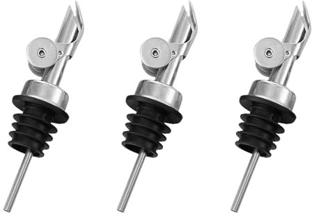 3 beccucci per olio d'oliva con chiusura a scatto. Mantiene l'olio fresco, a prova di perdite e dosaggio preciso. Adatto per olio, aceto e bottiglie di vino