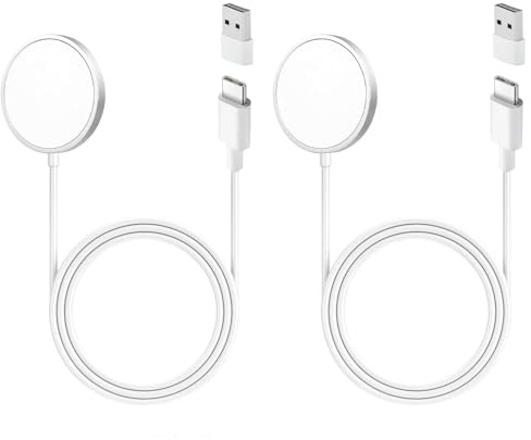 2 Piezas Cargador Inalámbrico para iPhone, 15W Wireless Charger Compatible con iPhone 17/16/15/14/13/12 Pro/Pro MAX/Mini/Plus, AirPods Pro/2/3, Base de Carga Qi Portátil Segura con Conector USB-C