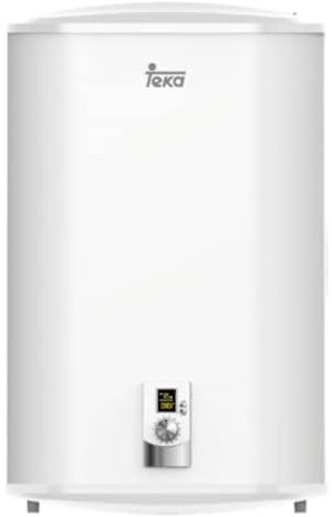 Teka EWH50D Slim - Termo Eléctrico de 47 L, con Instalación Vertical/Horizontal, Tarjeta Smart Control, con Termómetro y Válvula de Seguridad, Color Blanco