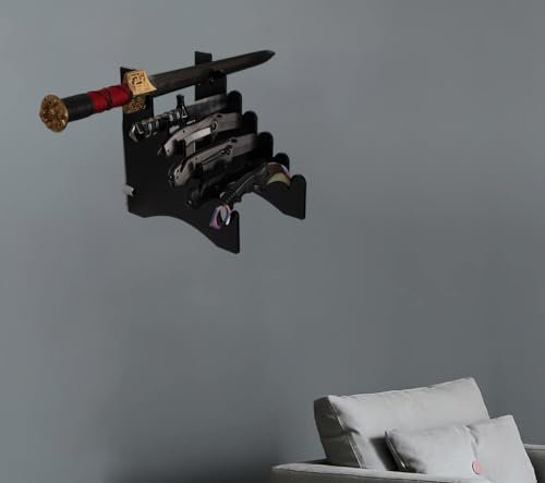 Support de poignard Porte couteaux tactique de chasse Porte-couteaux de poche en acrylique Support d’affichage mural Porte-couteau à lame fixe, poignard à couteaux d’affichage mural