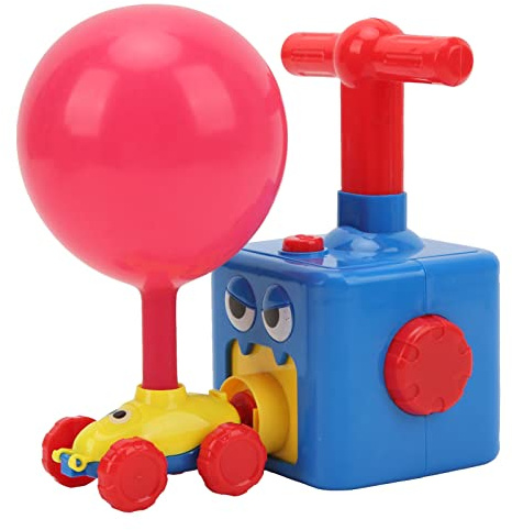 Drfeify Kids Balloon Power Car,Durable Plastic Manual Pump Balloon Car Science Experiment Toy Gifts