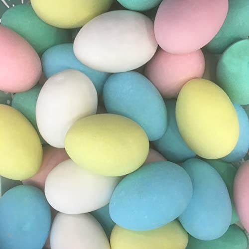 UOVA in CIALDA CONFETTATE - Uova in cialda colorate e confettate con piccolo zuccherino come sorpresa - Misure uovo: altezza 5,5 cm/larghezza 3,5 cm (15 pezzi)