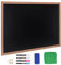 VEVOR Magnettafel Schwarz, Kreidetafel Magnetisch mit Holzrahmen 116 x 88 cm, inkl. 4 Kreidemarkers & Radiergummi & Tuch