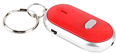 Sprachsteuerung Anti Lost Device Whistle Key Finder Schlüsselbund Sucher für Telefon, Schlüsselbund, Brieftasche, Gepäck (Rot)