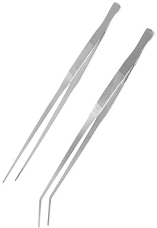 DOITOOL 2stücke Teiliges Wasserpflanzenzange Aus Gerade Und Gebogen Für Aquarienpflanzen Präzise Pinzetten Zum Trimmen Und Entfernen Von Bodendeckern Aquarien