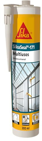 SIKA - Silicona universal - SikaSeal 171 Multiusos - Blanco - Sellador de silicona para acristalamientos - Resistente al moho - 300ml